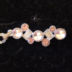 dainty pink and silver necklace